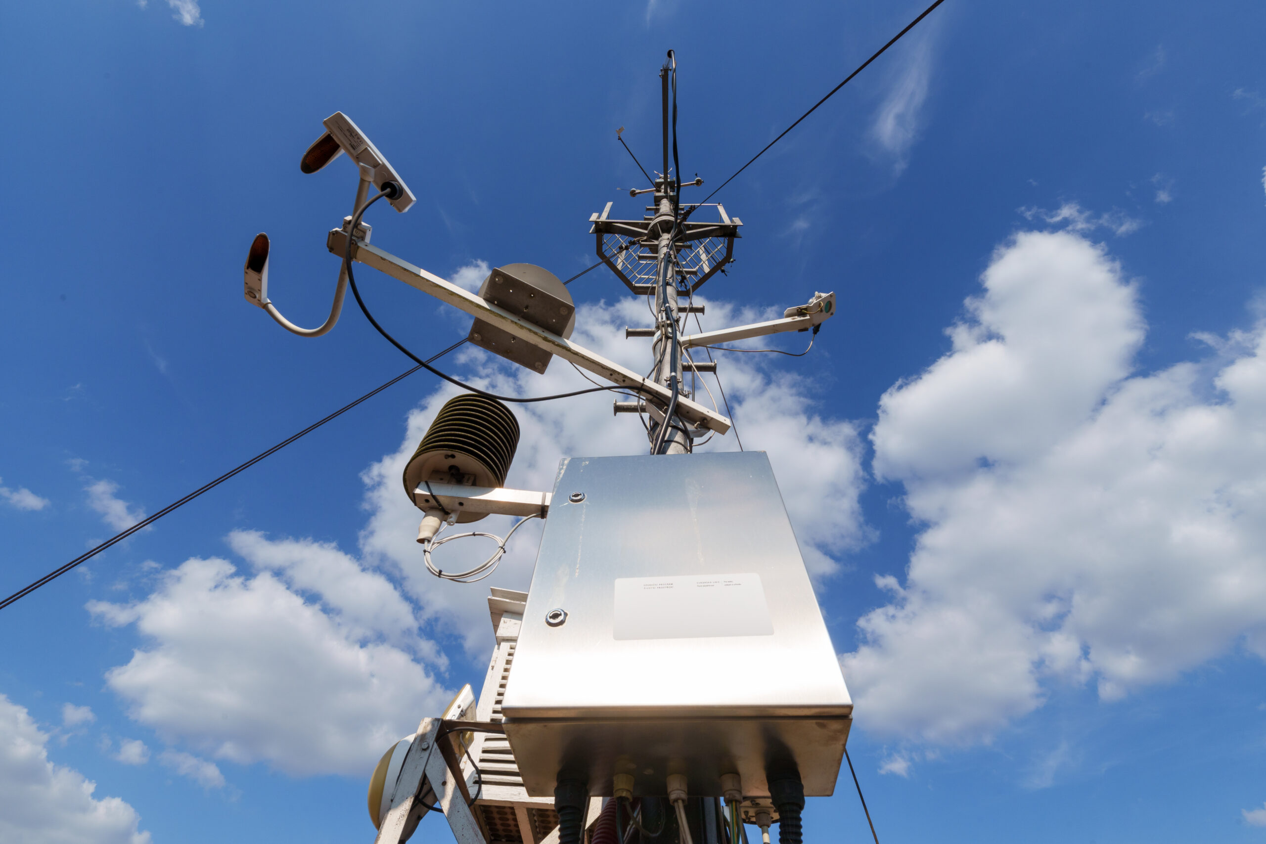 Meteorological observatory with scientific weather instruments